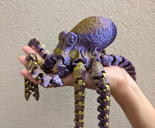 3D Printed Articulated Octopus Figurine, Toddler Room Decor, Octopus,DecorOctopus Gifts, Handmade Children's Toys