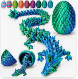 3D Printed Crystal Fidget Dragon – Articulated Fantasy Figure