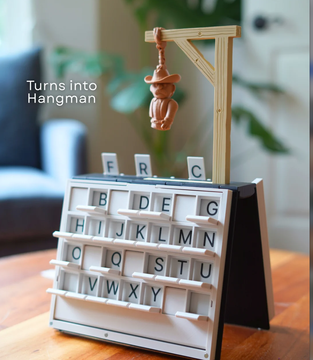 Hangman Word Game Book – 3D Printed Foldable Family Game